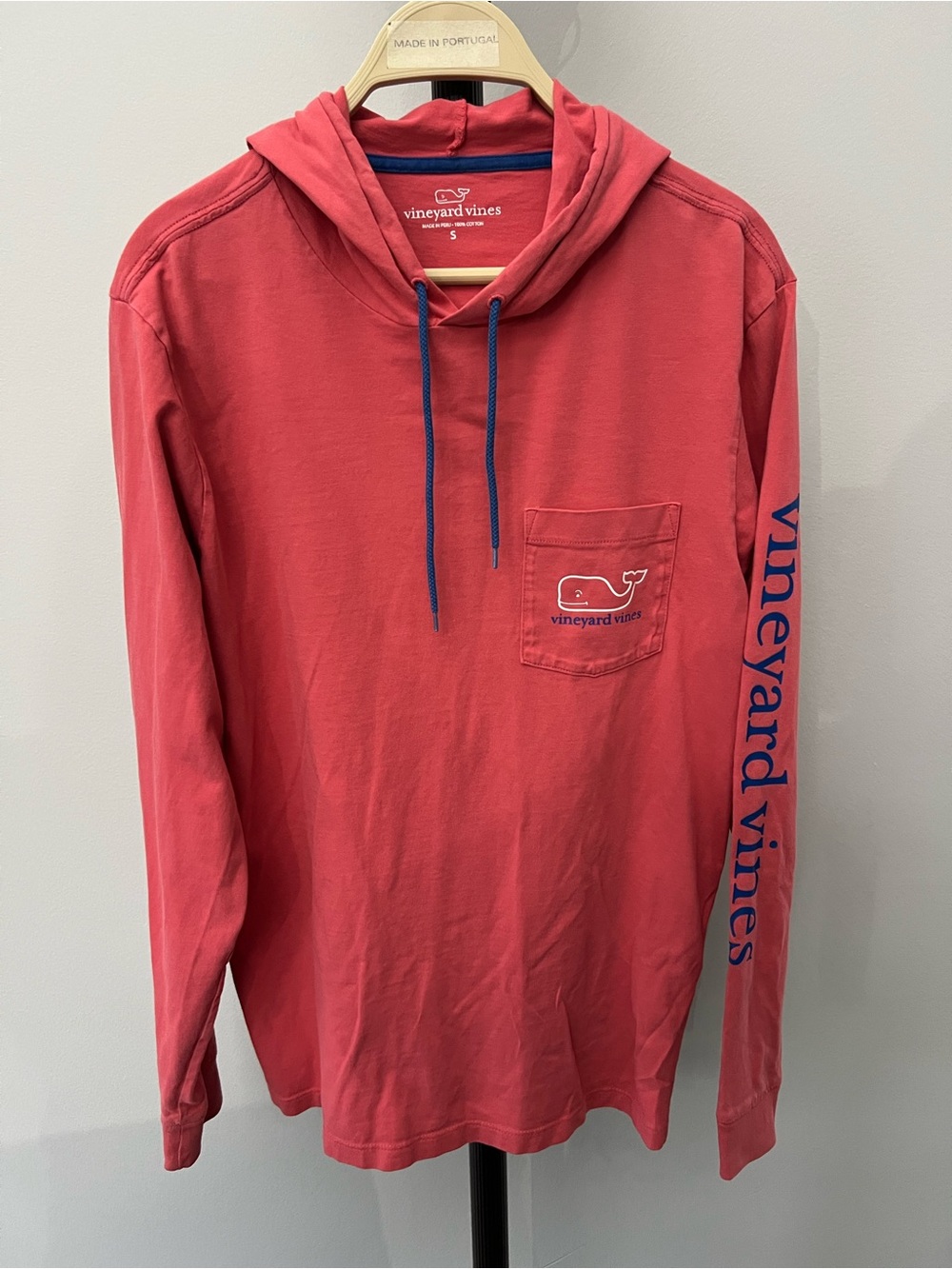 Vineyard Vines Coral Long-Sleeve Pocket Hoodie